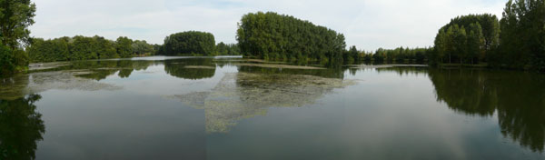 Vue panoramique de l'tang de Vendeuil